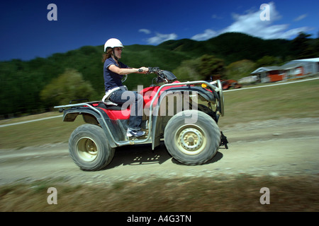 Quad fahren in Happy Valley Abenteuer Nelson Neuseeland Südinsel Stockfoto