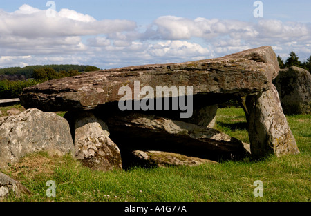 Arthurs Stein gesetzt eine Grabkammer auf einem Hügel in der Nähe von Dorstone Golden Valley Herefordshire England UK Stockfoto