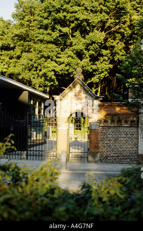 Eingang zum jüdischen Friedhof in Berlin Prenzlauer Berg, Schönhauser Allee, Deutschland Stockfoto