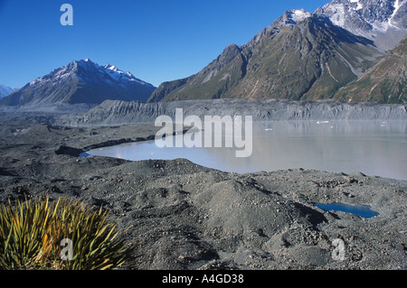 Tasman Glacier Mount Cook Nationalpark Südalpen Neuseeland Stockfoto