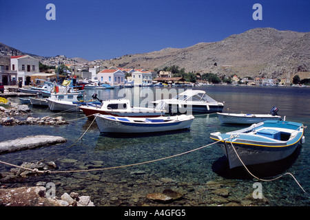 Pedi Bucht, Symi, Dodekanes, Griechenland Stockfoto