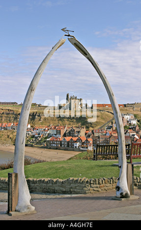 Whitby North Yorkshire UK Fischbein Arch am West Cliff Stockfoto