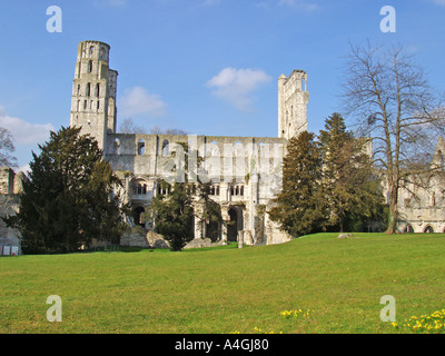 Die Abtei Abbaye de Jumieges Rouen Calvados Normandie Frankreich Europa Stockfoto