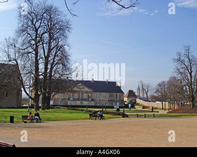 Die Sehenswürdigkeiten von Caen Calvados Normandie Frankreich Europa The Citadel Schloss Chateau Stockfoto