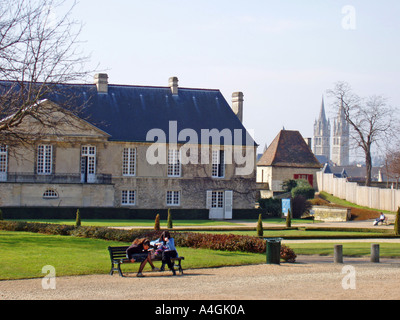 Die Sehenswürdigkeiten von Caen Calvados Normandie Frankreich Europa The Citadel Schloss Chateau Stockfoto