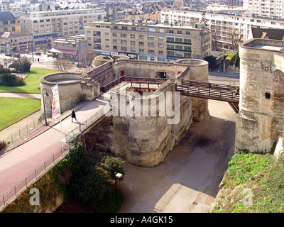 Die Sehenswürdigkeiten von Caen Calvados Normandie Frankreich Europa The Citadel Schloss Chateau Stockfoto