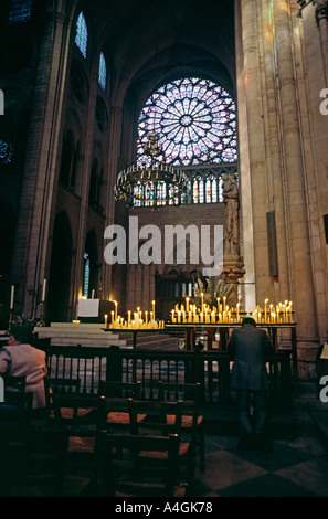 Frankreich Paris Notre Dame Kathedrale innen Stockfoto
