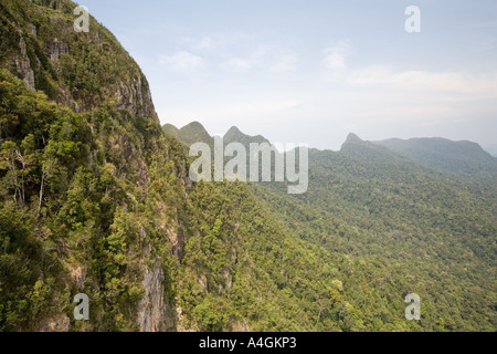 Malaysia Kedah Langkawi Pantai Kok Gunung Mat Cincang von der Seilbahn entfernt Stockfoto