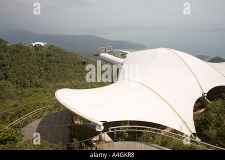 Malaysia Kedah Langkawi Pantai Kok Gunung Mat Cincang Seilbahn-Bergstation Stockfoto