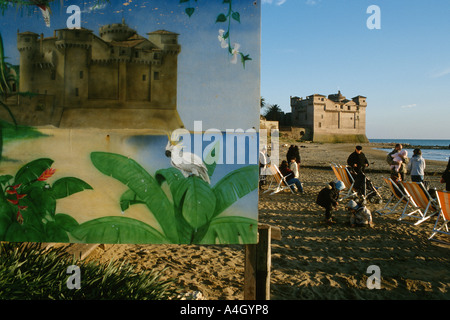 Santa Severa Lazio Italien Castello Orsini Orsini Castle Stockfoto