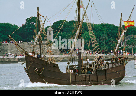 Großsegler in Matanzas Bay in St. Augustine Florida USA Stockfoto