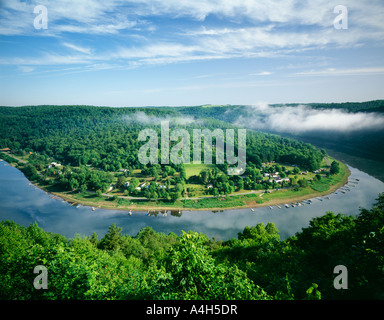 Übersehen von Allegheny River in der Nähe von East Brady, Pennsylvania, Usa, Stockfoto