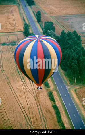 Heißluft-Ballon, Burgunder Region, Frankreich Stockfoto