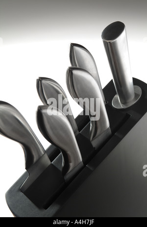 Edelstahl-Messer-set Stockfoto