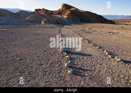 Zabriskie Point in der Abenddämmerung, Death Valley National Park, USA Stockfoto