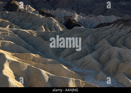 Zabriskie Point in der Abenddämmerung, Death Valley National Park, USA Stockfoto