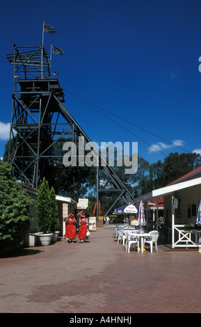 Gold Reef City Bergwerks-Museum Minenschacht Johannesburg in Südafrika Stockfoto