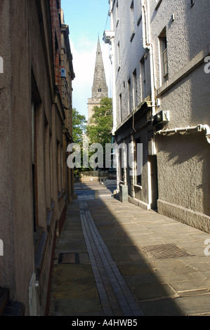 Castle Lane Bedford mit St. Pauls Kirche und John Howard Statue uk Stockfoto