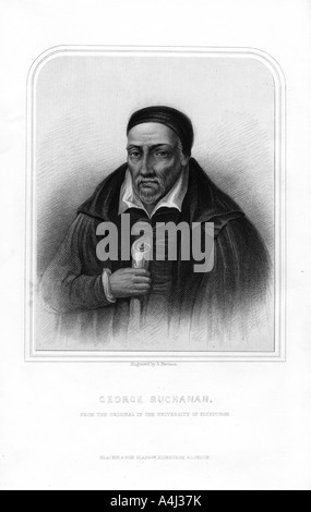 George Buchanan, schottische Historiker und humanistischen Gelehrten, (1870). Artist: S Freeman Stockfoto