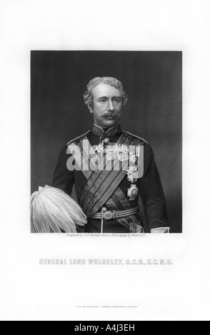 Garnet Joseph Wolseley, 1st Viscount Wolseley, britischer Feldmarschall, 1893 Künstler: George J Stodart Stockfoto