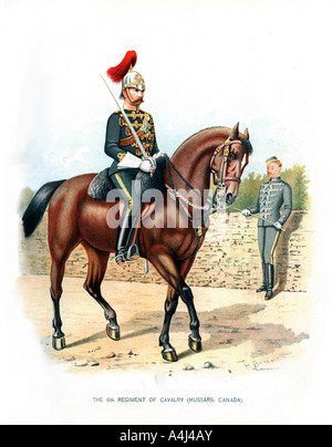 "Die 6 Regiment der Kavallerie (Husaren, Kanada)', c.1890 Künstler: H Bunnet Stockfoto