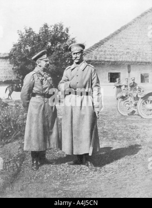 Russische Generäle Gurko und Brusilov, 1917. Artist: Unbekannt Stockfoto