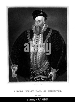 Robert Dudley, Earl of Leicester, Liebling von Königin Elisabeth I. von England, (1823). Artist: R Cooper Stockfoto