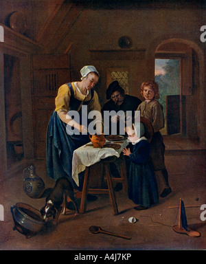 "Eine Bauernfamilie Essenszeit ("Gnade vor Fleisch')', c 1665, (1912). Artist: Jan Steen Stockfoto