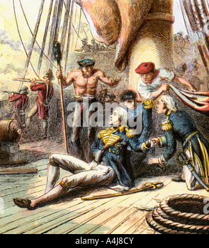 "Die Schlacht von Trafalgar, 1805', (c 1850). Artist: Unbekannt Stockfoto