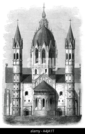 Mainzer Dom, Rhein, Deutschland, 12. und 13. Jahrhundert, (1870). Artist: Unbekannt Stockfoto