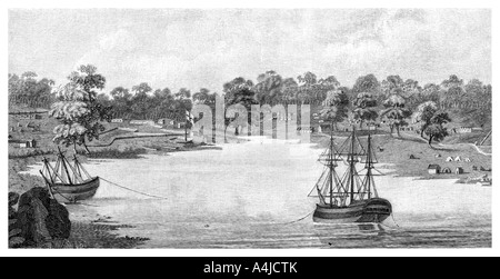 Sydney Cove, New South Wales, Australien, 1788, (1886). Artist: Unbekannt Stockfoto