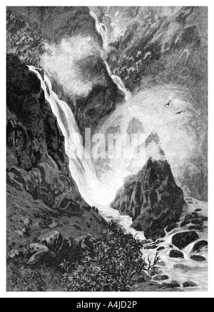 Wallamumbi Falls, New South Wales, Australien, 1886. Artist: Unbekannt Stockfoto