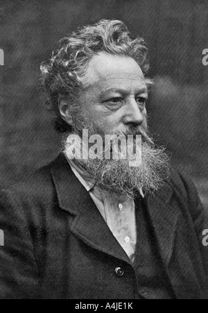 William Morris, englischer Künstler, Schriftsteller, sozialistischer Aktivist und Pionier der eco-Sozialismus, (1911). Schöpfer: Emery Walker. Stockfoto