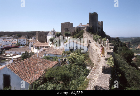 Pousada De Castello, Obidos, Estremadura, Portugal Stockfoto