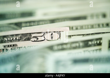 US-Banknoten 50-Dollar-Schein Stockfoto
