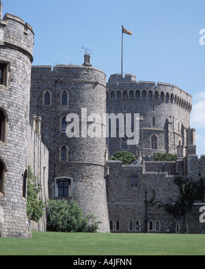 Blick vom Burgberg, Windsor Castle, Berkshire, England, Vereinigtes Königreich Stockfoto