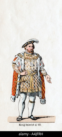König Heinrich VIII. von England, Kostüme für Shakespeares, Henry VIII, 19. Artist: Unbekannt Stockfoto