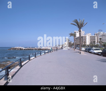 Die Corniche, Beirut, Beyrouth Governorate, der Libanesischen Republik Stockfoto