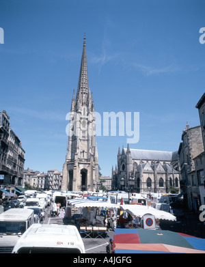 Straßenmarkt, Ort Duburg, Bordeaux, Gironde. Aquitaine, Frankreich Stockfoto