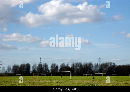 Fußballplätze in Hackney Sümpfe, East London, Stockfoto