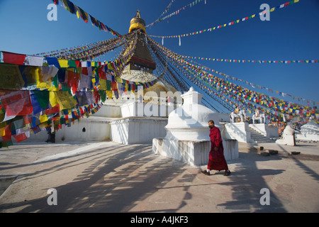 Tibetische Neujahr im Stupa Bodhnath. Auch bekannt als boudhanath Stockfoto