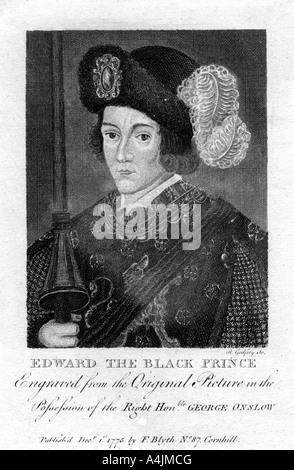 Edward, der schwarze Prinz, (1775). Künstler: Richard Godfrey Stockfoto