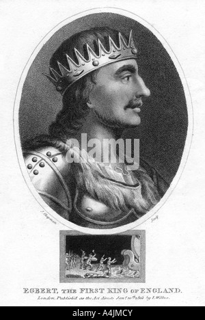 König Egbert von Wessex, erster König von England, (1803). Artist: J Chapman Stockfoto