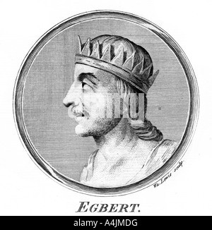 König Egbert von Wessex, erster König von ganz England. Artist: W Lewis Stockfoto