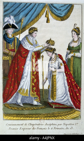 "Krönung der Kaiserin Josephine, 2. Dezember 1804", 19. Artist: Unbekannt Stockfoto