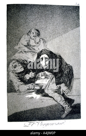 "Die schändliche One', 1799. Künstler: Francisco Goya Stockfoto