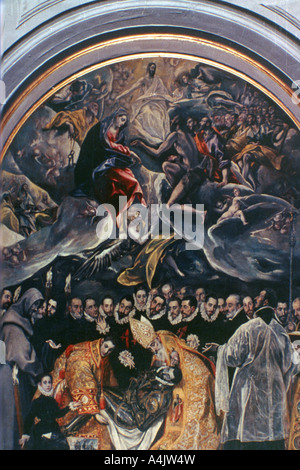 "Das Begräbnis des Grafen Orgaz" (Detail), 1586-1588. Artist: El Greco Stockfoto