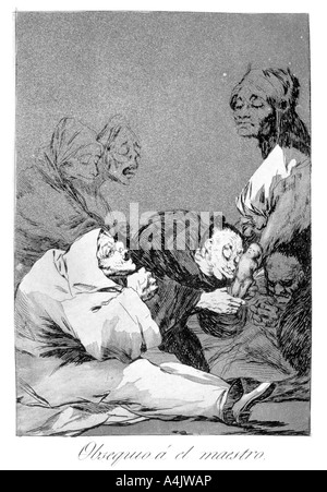 "Ein Geschenk für den Master', 1799. Künstler: Francisco Goya Stockfoto