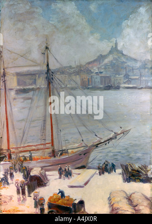 'Marseille Quay", 1929. Künstler: Emile Bernard Stockfoto