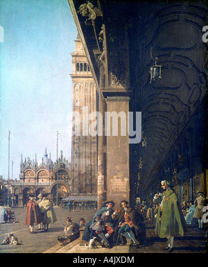 'Piazza San Marco und der Kolonnade", 1756. Artist: Canaletto Stockfoto